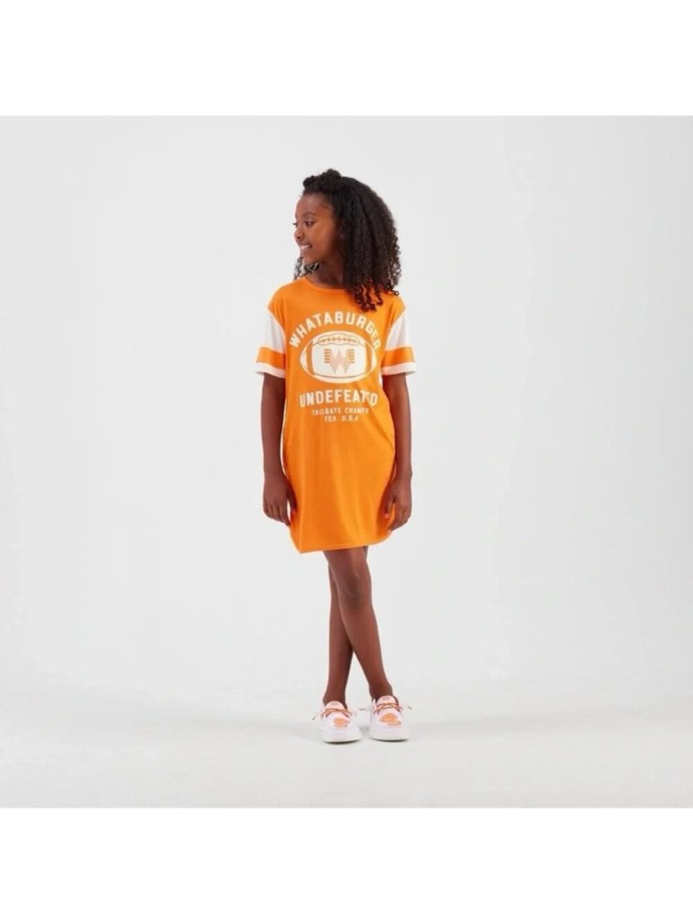Academy Sports x Outdoors Whataburger Girls' Jersey T-Shirt Dress Medium (8-10) - Picture 4 of 4